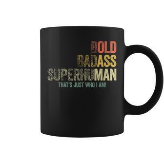 Bold Badass Superhuman Old Man Fathers Day Coffee Mug - Thegiftio UK