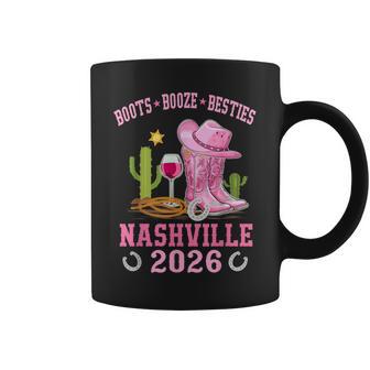 Boots Booze & Besties Nashville 2026 Girls Trip Weekend Coffee Mug - Thegiftio