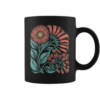 Botanical Boho Daisy Flower Retro Floral Wildflower Gardener Coffee Mug - Thegiftio UK