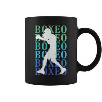 Boxeo Me Llama Boxing Boxeador Atleta Chico Niño Retro Taza de café - Regaloses