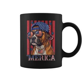 Boxer Dog 250Th America Patriotic Usa 4Th Of July Coffee Mug - Thegiftio UK