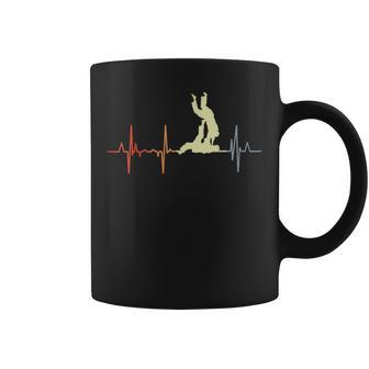 Brazilian Jiu Jitsu Cardiograma Artista Marcial Taza de café - Regaloses