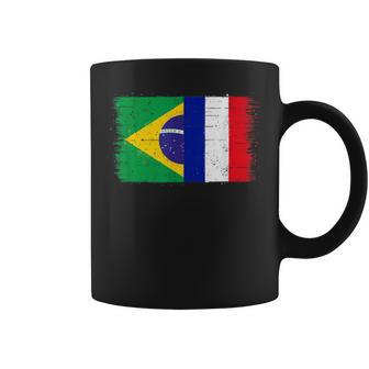 Brésil France Drapeau Fierté Du Fier Fan Français Brésilien Tasse - Cadeauxyz