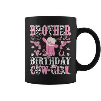 Brother Of The Birthday Cowgirl Pink Disco Rodeo Western Coffee Mug - Thegiftio UK