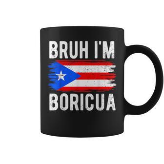 Bruh I'm Boricua Vintage Puerto Rico Boricua Boys Kids Coffee Mug - Thegiftio