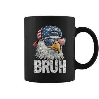 Bruh Merica Bald Eagle 4Th Of July Usa American Freedom Cool Coffee Mug - Thegiftio UK