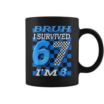 Bruh I Survived 6 7 Now I'm 8 Birthday Boy For Boys Coffee Mug - Thegiftio UK