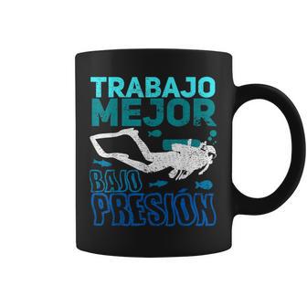 Buceo Trabajo Mejor Bajo Presión Taza de café - Regaloses