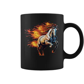 Caballo De Fuego Con Llamas Caballoalvaje Horóscopo Chino Taza de café - Regaloses