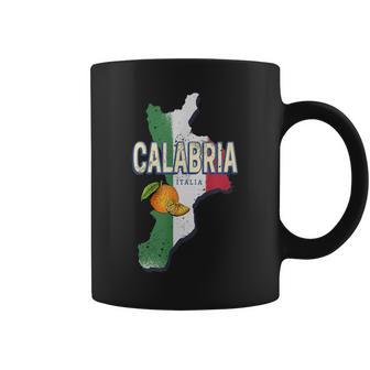 Calabre Italie Rétro Région Carteouvenirintage Tasse - Cadeauxyz