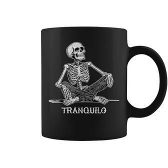 Calaca Tranquilo リラックススケルトンデザイン コーヒーマグ - Kawaiitshirt