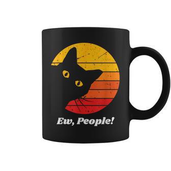 Camisa Negra De Gato Ew People Divertida Para Amantes De Los Gatos Taza de café - Regaloses