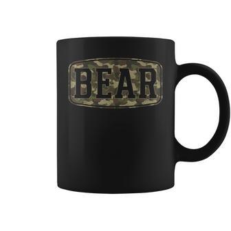 Camo Bear Camourflage Badge Fathers Day Animal Lover Coffee Mug | Seseable UK