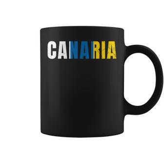 Canaria Bandera Islas Canarias Tenerife Gran Canaria Taza de café - Regaloses