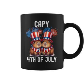 Capy 4Th Of July Capybara Patriotic American Flag Kids Coffee Mug - Thegiftio UK