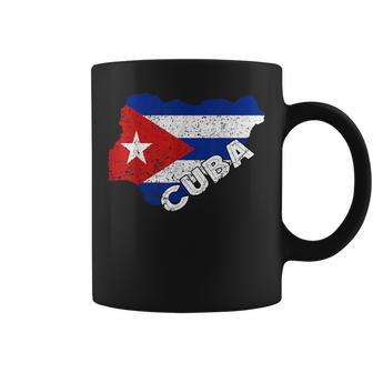 Carte De Cuba Heritage Cuban Pride Drapeau Cubain Racines Cubaines Tasse - Cadeauxyz