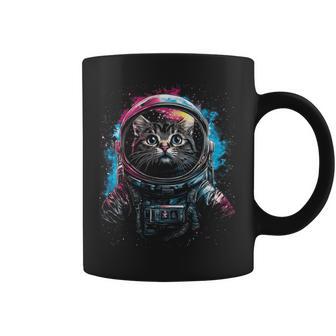 Cat Astronaut Space Kitten Cosmic Galaxy Coffee Mug - Monsterry
