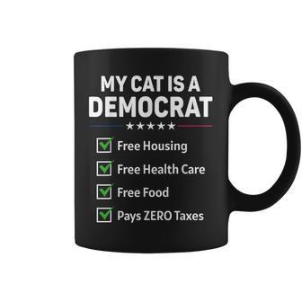 My Cat Is A Democrat Free Housing Coffee Mug - Thegiftio UK
