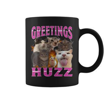 Cat Meme Greetings Huzz Silly Cats Humor Bootleg Coffee Mug - Thegiftio UK