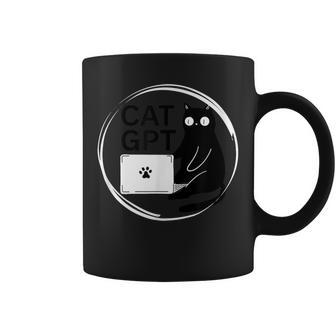 Catgpt Cat Lovers Cute Cat Tech Ingenieros De Gatos Nerds Ai Humor Taza de café - Regaloses
