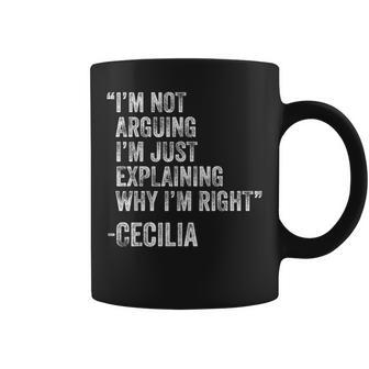 Cecilia Cita Divertido Cumpleaños Personalizado Nombre Idea Ingeniero Taza de café - Regaloses