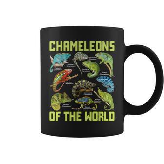 Chameleons Of The World Educational Colorful Reptile Lizard Coffee Mug | Seseable UK