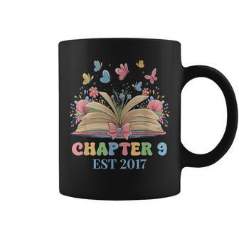 Chapter 9 Years Old 9Th Birthday Butterfly Bow Book Lover Coffee Mug | Seseable UK