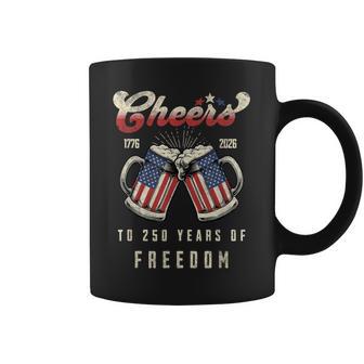 Cheers To 250 Years Of Freedom Celebration Usa Anniversary Coffee Mug - Thegiftio UK