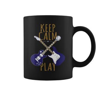 Chemise De Guitariste Keep Calm And Play Musicien Tasse - Cadeauxyz