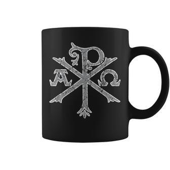 Chi Rho Christogram Alpha And Omegaアンティーク調 コーヒーマグ - Kawaiitshirt