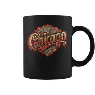 Chicago City Vintage Souvenir Graphic Illinois Coffee Mug - Thegiftio UK