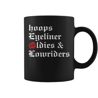 Chicano Mexican Culture Hoops Eyeliner Oldies And Lowriders Coffee Mug - Monsterry