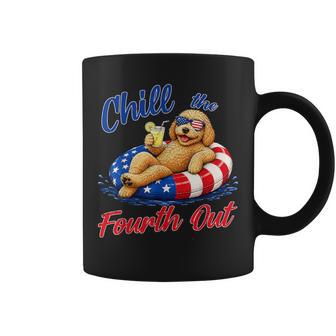 Chill The Fourth Out Goldendoodle 4Th Of July Coffee Mug - Thegiftio UK