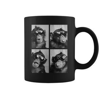 Chimpanzés Lunettes Deoleil Cabine Photo Deinges Mignons Tasse - Cadeauxyz