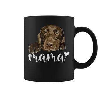 Chocolate Lab Mama Brown Labrador Mom The Dog Mother Coffee Mug - Thegiftio UK
