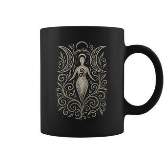Ciclo Lunar Pagano Wicca Triquetra Druidaímbolo Espiritual Cuello Taza de café - Regaloses