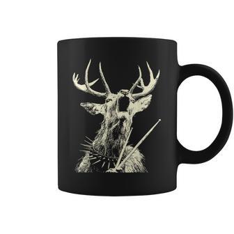 Ciervo Tocando La Batería Divertido Músico Animal Baterista Punk Rock Taza de café - Regaloses