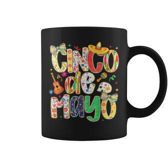 Cinco De Mayo Floral Fiesta Bow Sombrero Girl Women Coffee Mug | Mazezy