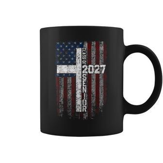 Class Of 2027 Senior Christian American Flag Graduation 2027 Coffee Mug - Thegiftio UK