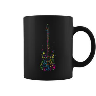 Clé Deol Notes De Musique L'instrument De Musique Guitare Tasse - Cadeauxyz