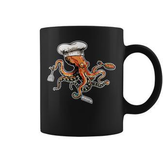 Cocinero De Pulpo Divertido Con Gorro De Cocinero Taza de café - Regaloses
