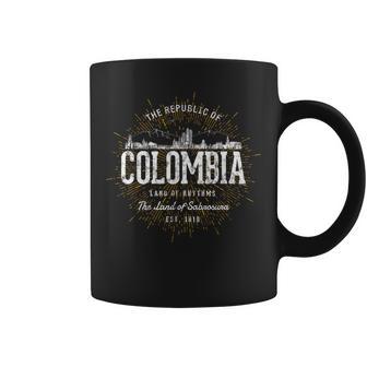 Colombia ヴィンテージスタイルのレトロなコロンビア コーヒーマグ - Kawaiitshirt