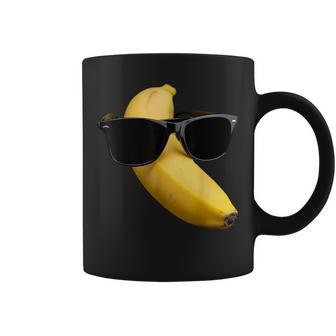 Cool Banana Con Gafas Deol Fruta Divertida Taza de café - Regaloses