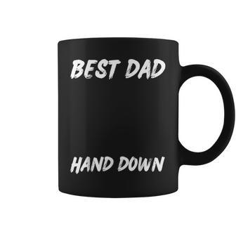 Cool Father's Day Kids Craft Handprints Best Dad Hands Down Coffee Mug - Thegiftio UK