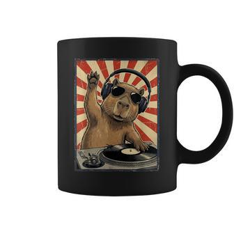 Cool Retro Capybara Dj Capybaras Music Hombres Es Taza de café - Regaloses