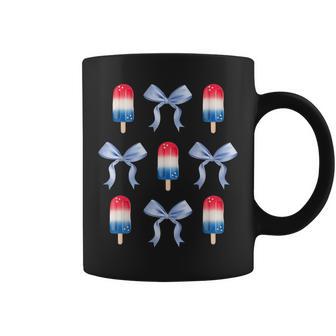 Coquette Bow Preppy 4Th Of July Popsicle Bow Girl Women Coffee Mug - Thegiftio UK