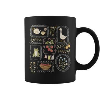 Coquette Goose Cottagecore Floral Gardening Plant Lover Coffee Mug | Mazezy
