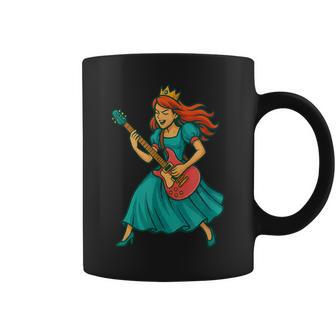 Costume De Princesse Avec Guitare Électrique Pour Les Fans De Rock Tasse - Cadeauxyz