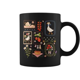 Cottagecore Goose Gardening Retro Summer Spring Coffee Mug | Mazezy