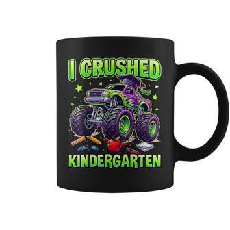 I Crushed Kindergarten Monster Truck Graduation Grad Boys Coffee Mug - Thegiftio UK